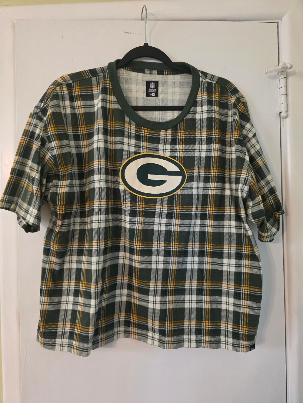 Green Bay Packers Football Plaid Crop Top Size XXL